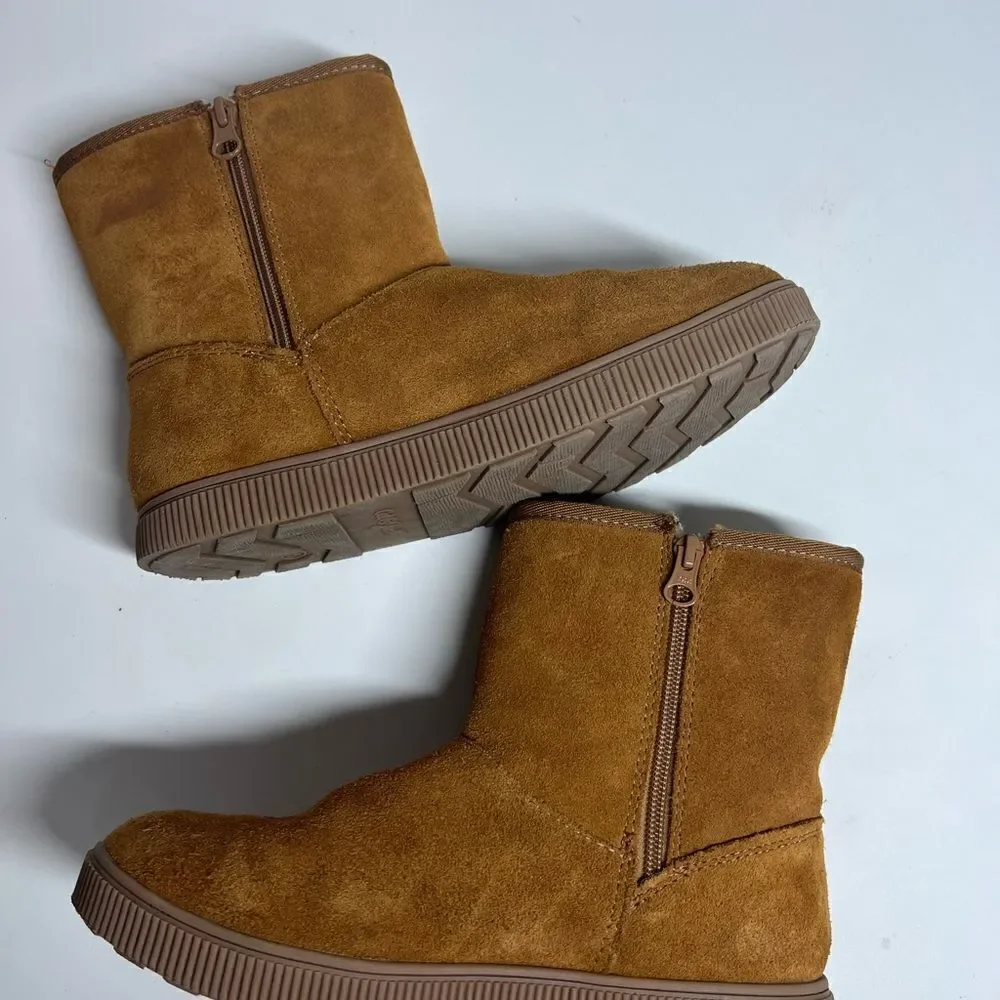 Cat & Jack Suede Zipped Boots Girls Size 5